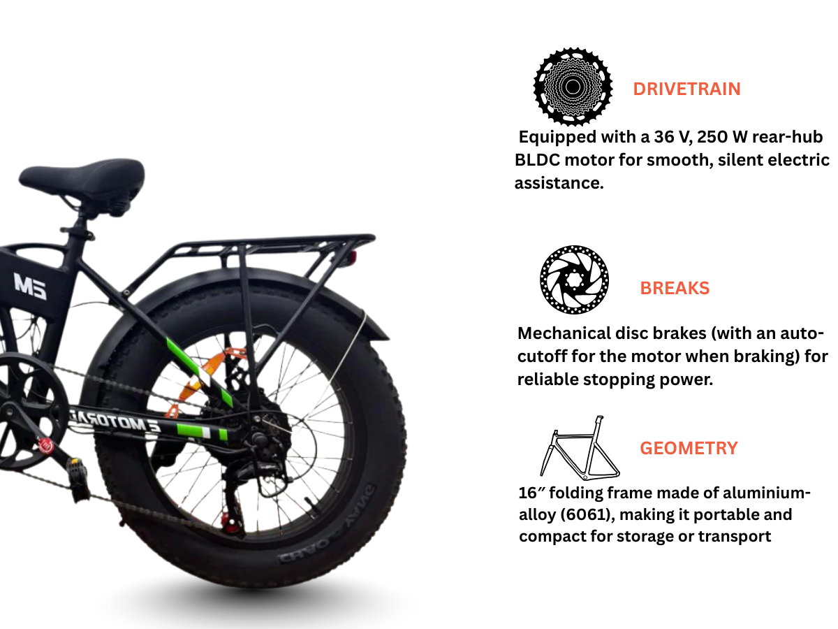 EMotorad Doodle V3 Foldable E-Bicycle