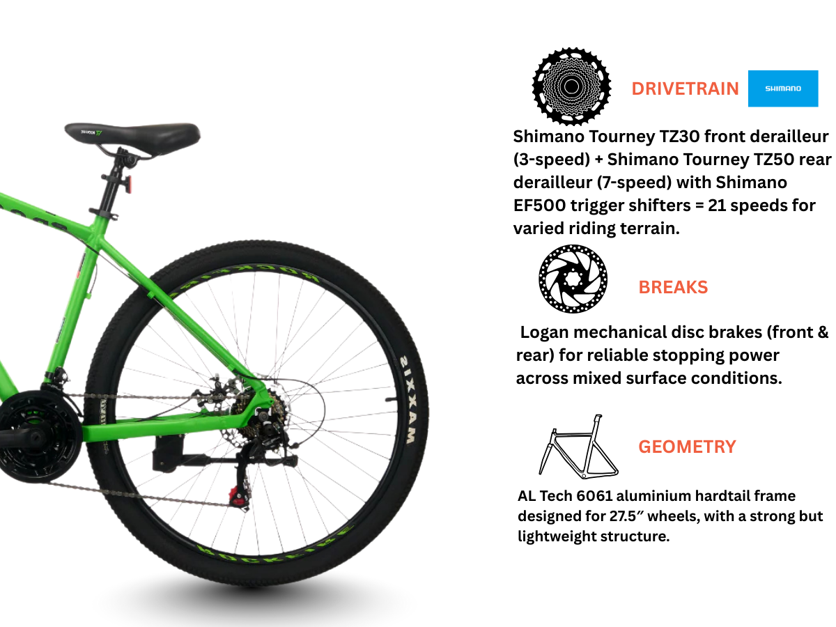 RockFire 27.5 Ascend 21-Speed FS Bicycle