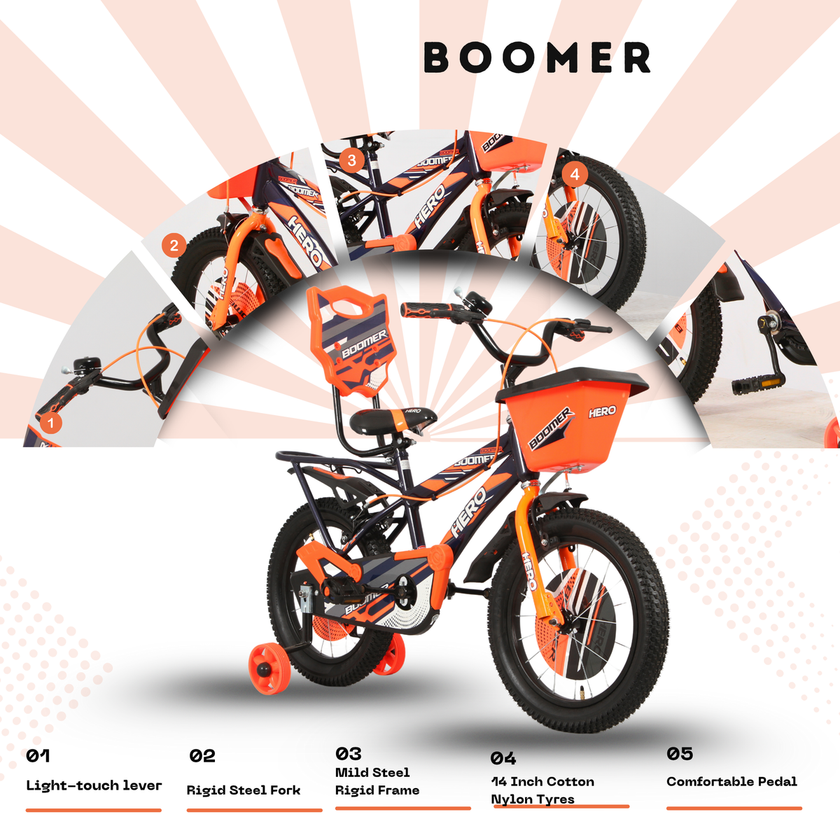 HERO 16 BOOMER BICYCLE