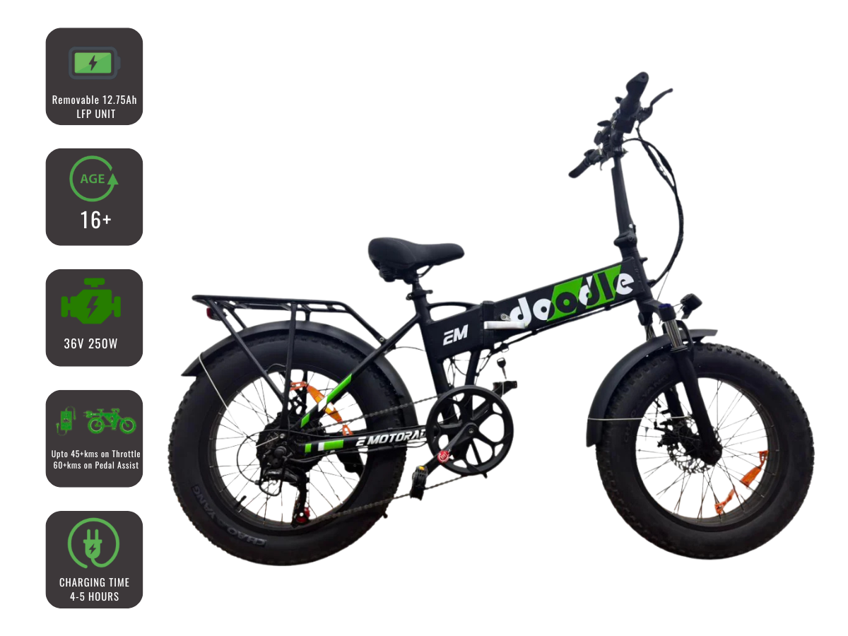 EMotorad Doodle V3 Foldable E-Bicycle