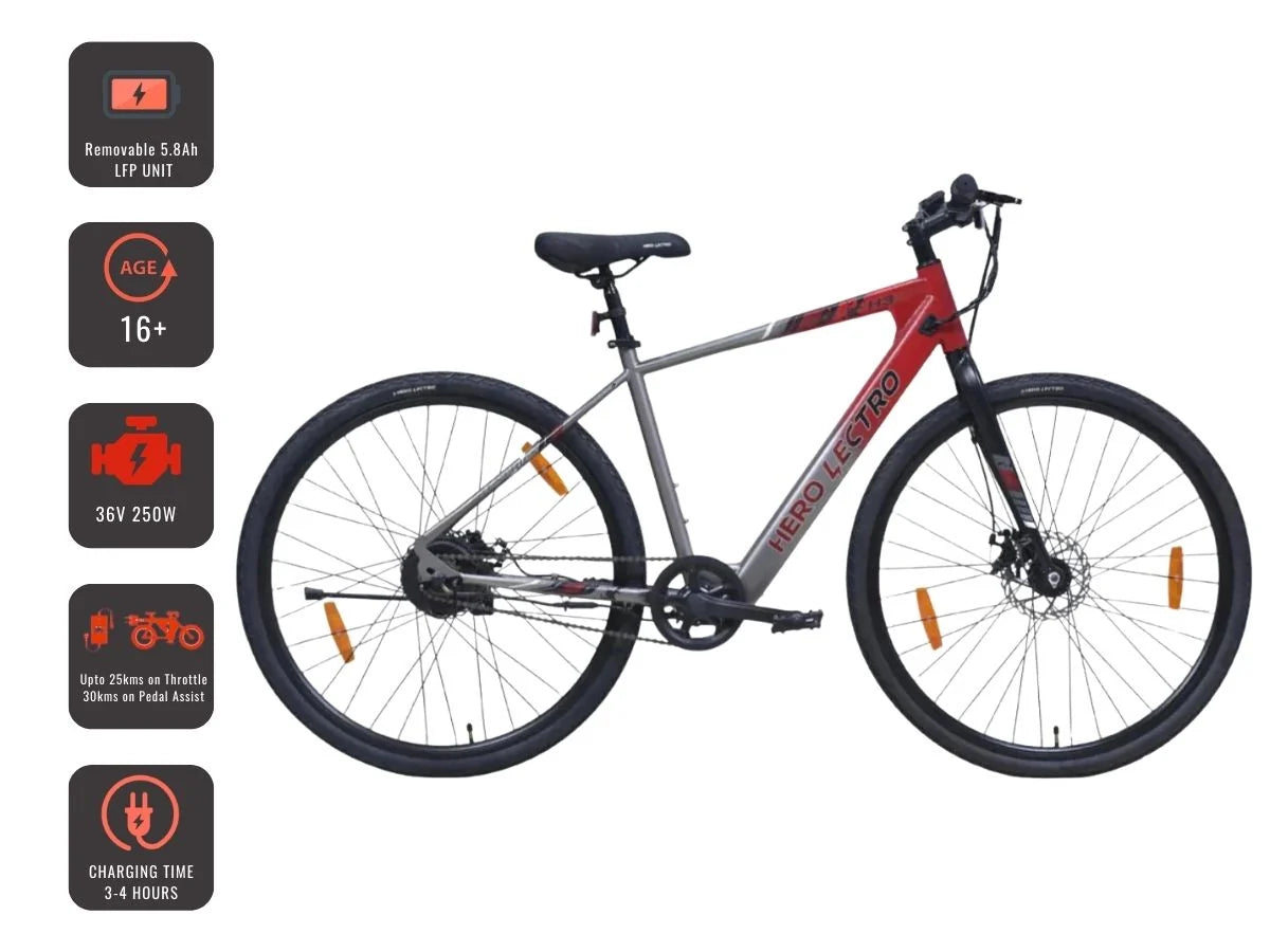 Hero Lectro – Hero 700C Lectro H3 SS E-Bicycle – JustBuyCycles