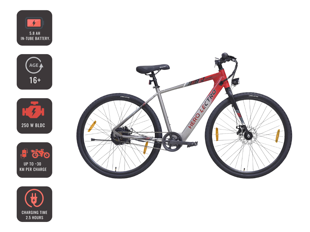 Hero 700C Lectro H3 PLUS SS E Bicycle