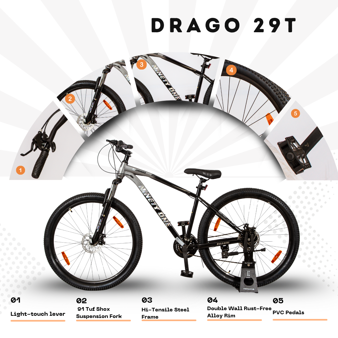 Ninetyone 29 Drago 21 Speed D/Disc Bicycle