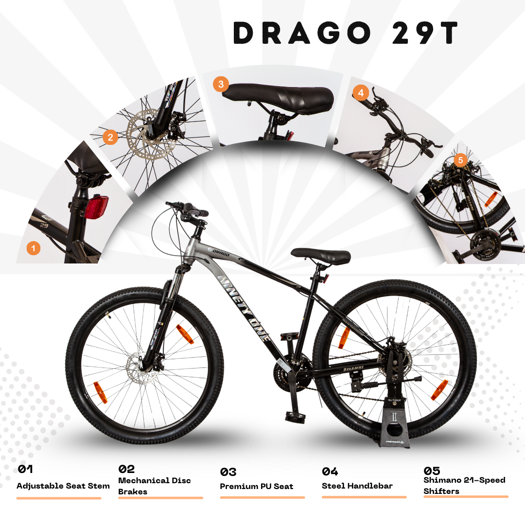 Ninetyone 29 Drago 21 Speed D/Disc Bicycle