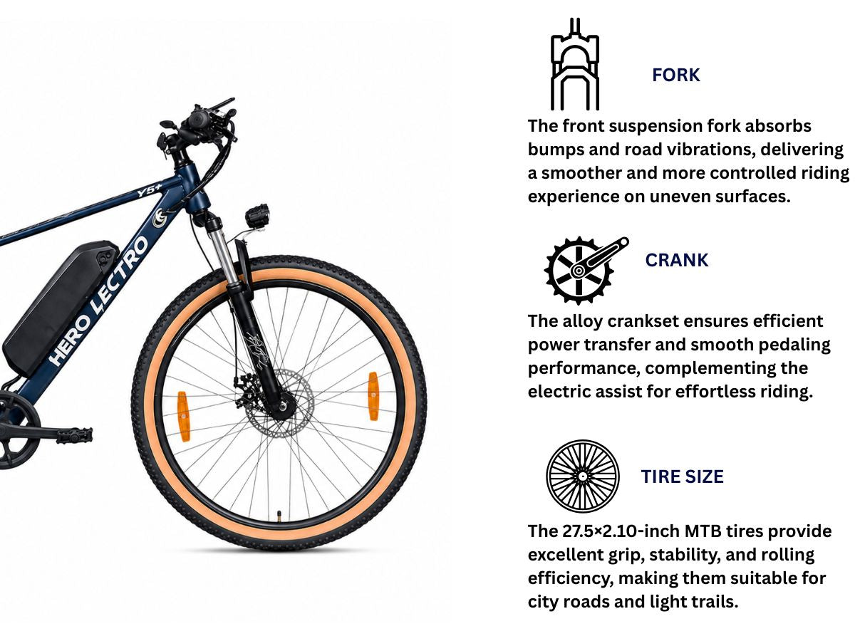 hero cycle electric bicycle Lectro Y5 27.5T Single Speed | 250W Motor Hero Lectro Cycles Price 2026