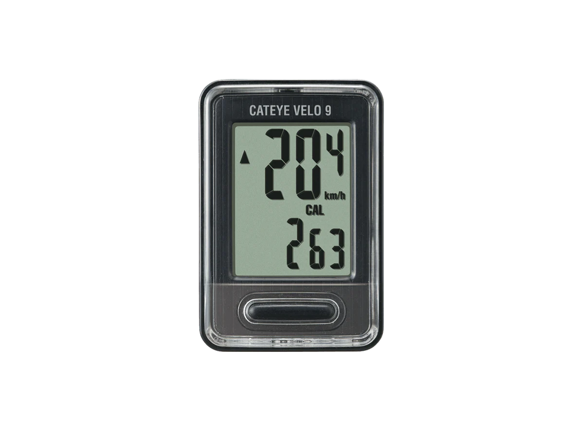 Cat Eye Cyclocomputer Velo 9 Black CC-VL820 (Wired)