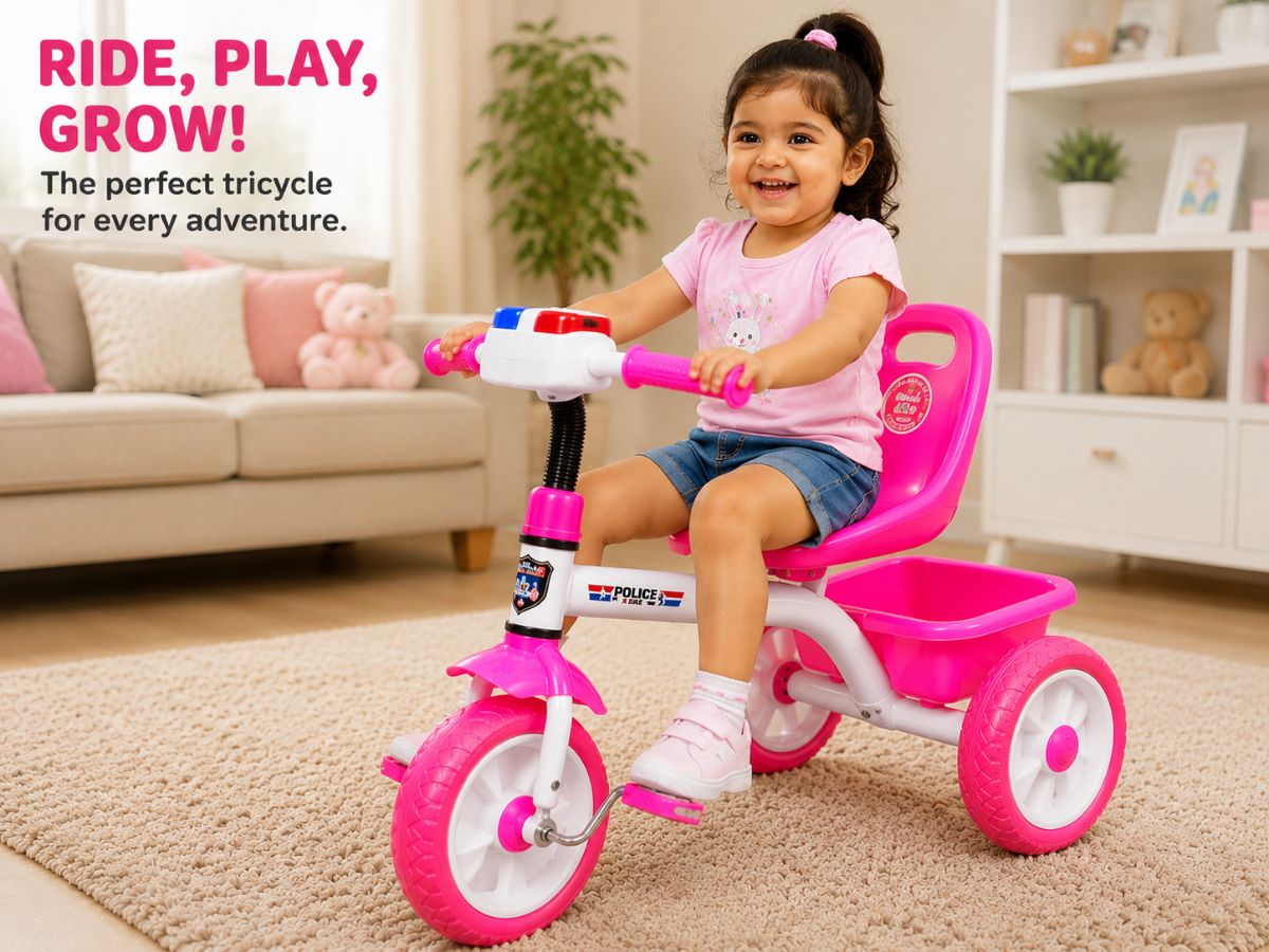 Baby Cute Police Dx Tricycle