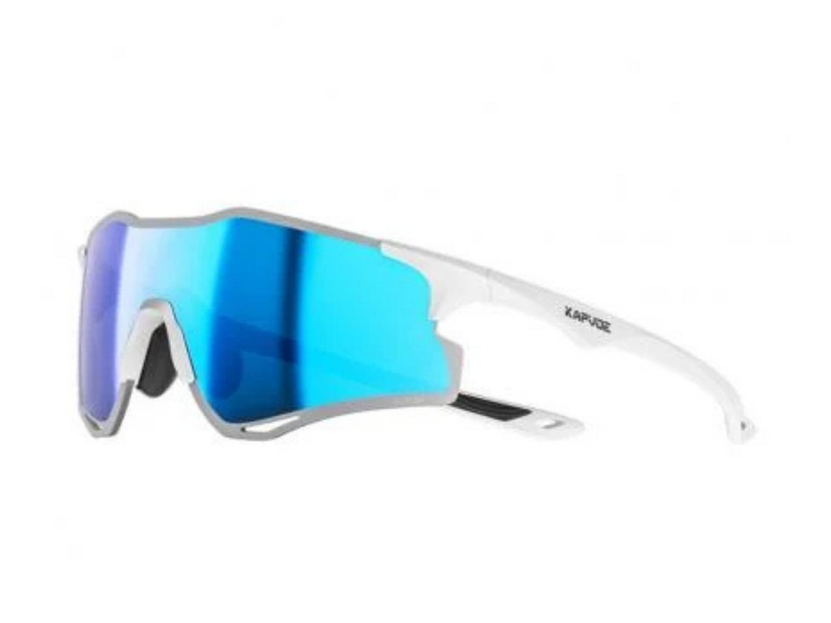 Kapvoe Cheetah Sports Sunglasses-Blue/White