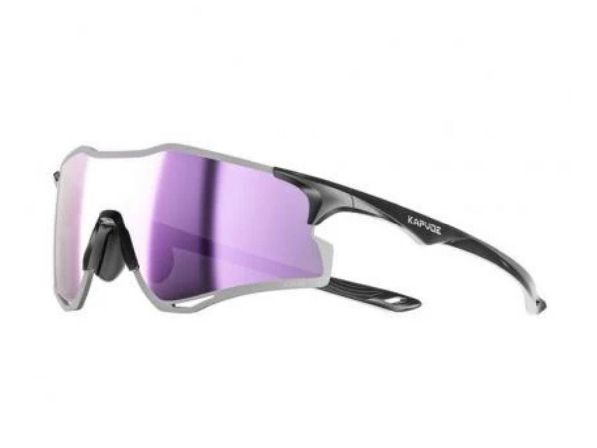 Kapvoe Cheetah Sports Sunglasses-Purple/Blk
