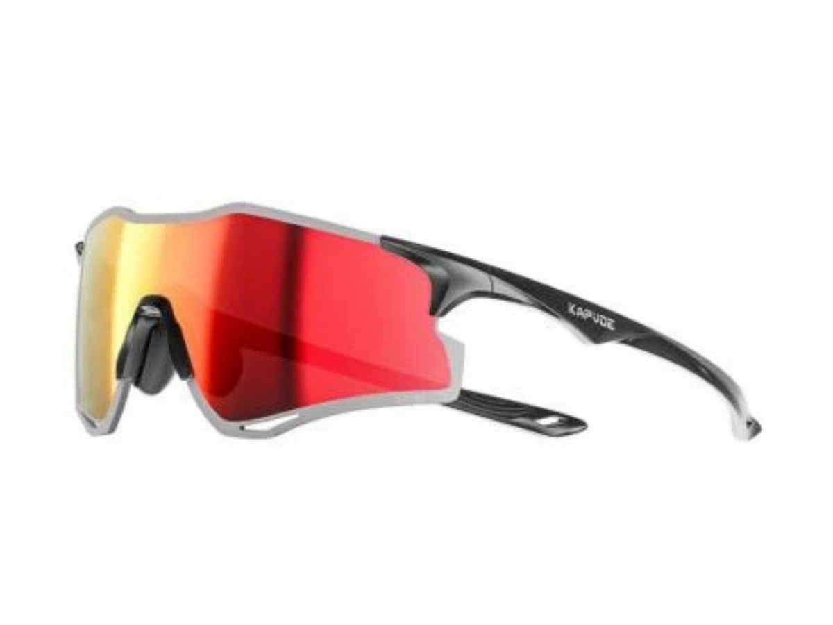 Kapvoe Cheetah Sports Sunglasses-Red/Black