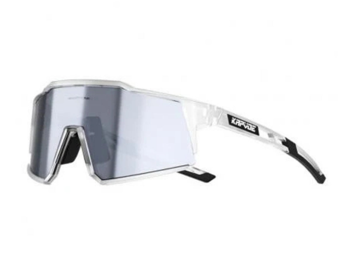 Kapvoe Ke9022 Sports Sunglasses-Clear/Black