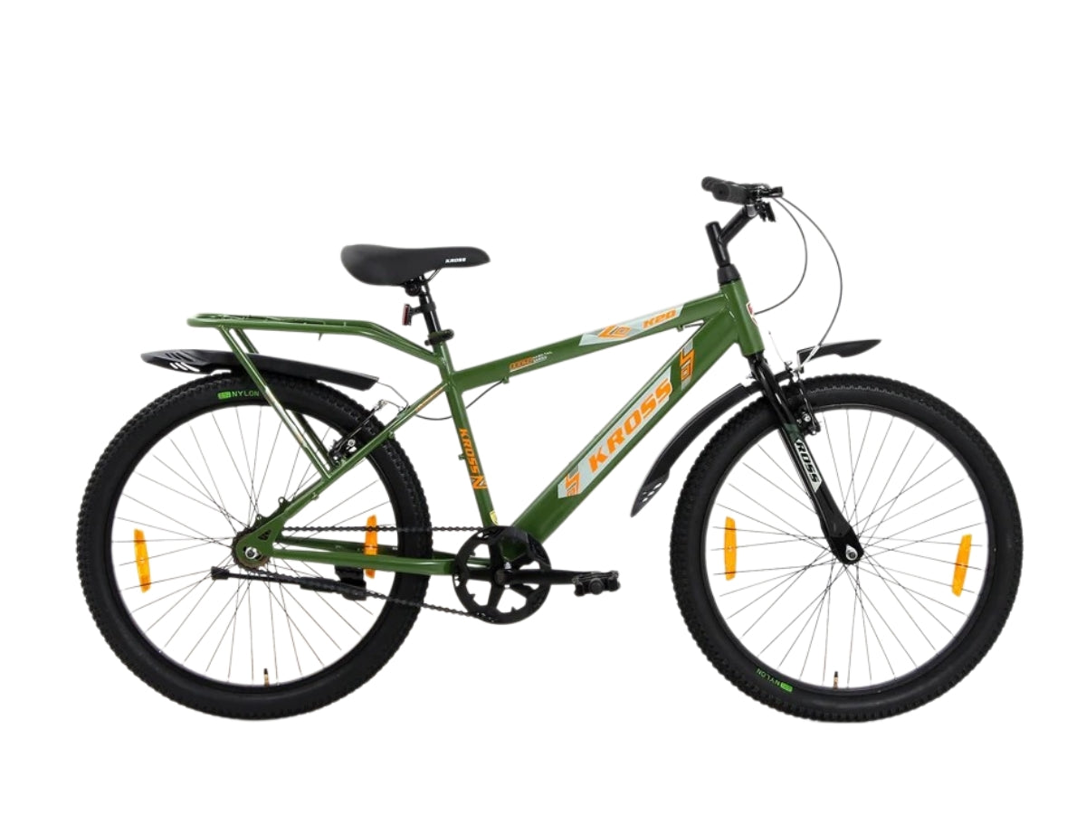 Kross 26 MTB Single Speed Bicycle - Inbuilt Carrier