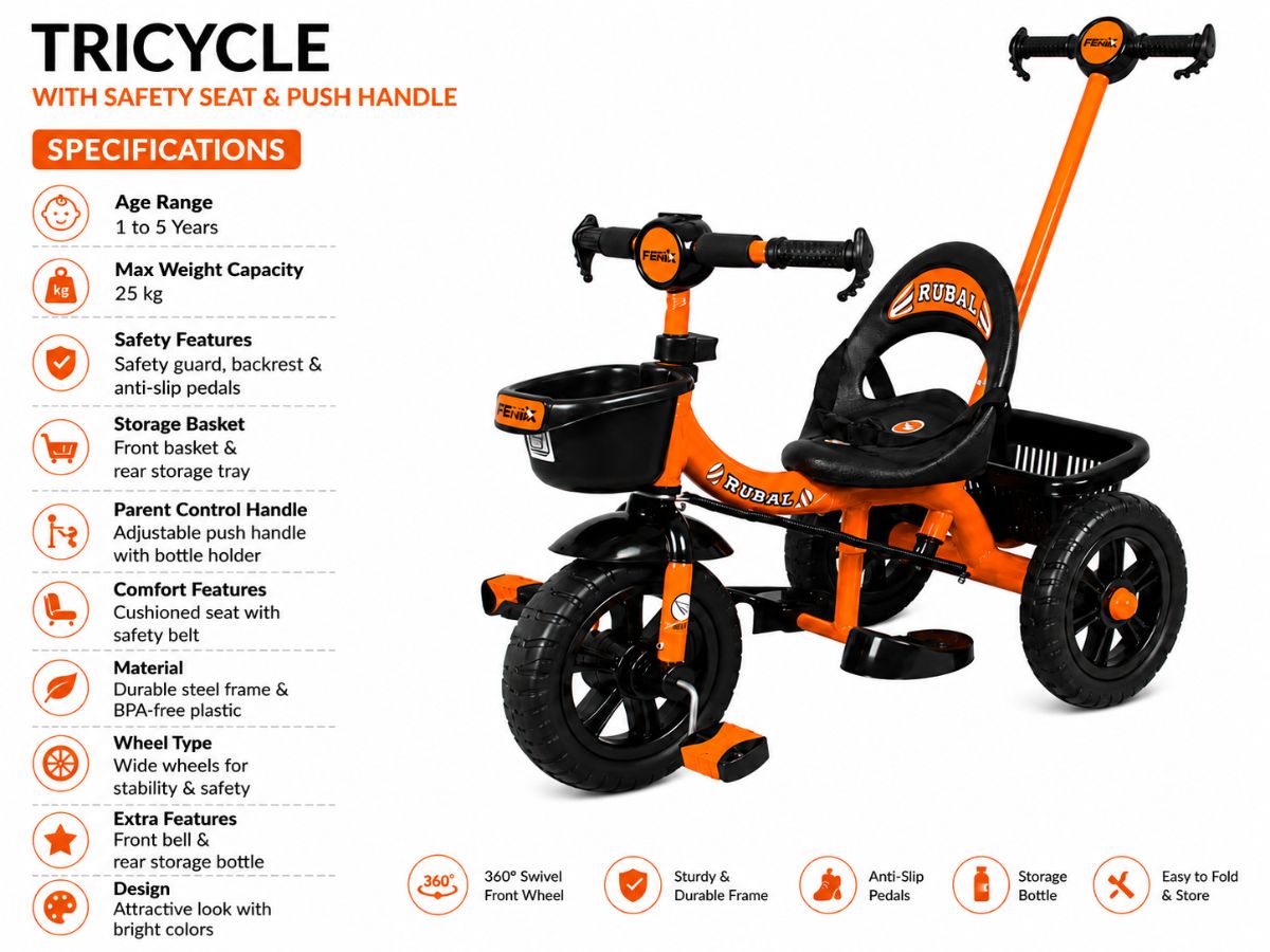 Four Diamond Rubal without Horn Tricycle