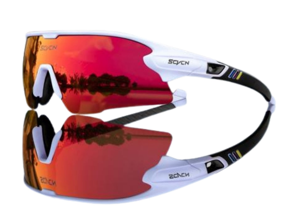 Scvcn S2 Sports Sunglasses-Red/White