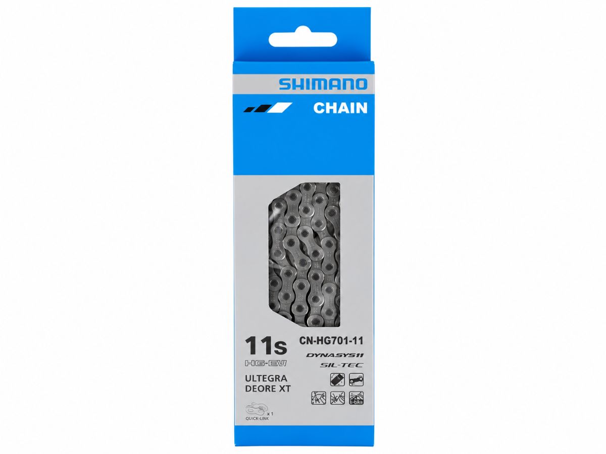 Shimano CN-HG701-11 Chain, 11-Speed (Road/MTB), 116 Links (With Quick Link)