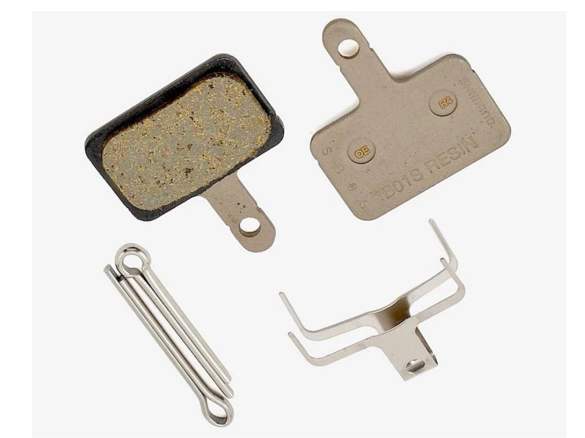 Y8C998050 SHIMANO RESIN PAD(B01S) & SPRING W/2 TYPES OF SPLIT PIN