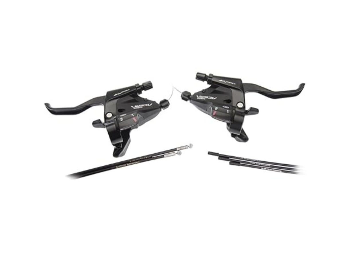 SHIMANO SHIFT/BRAKE LEVER SET ST-M390-L-2A, ACERA R&L, 3X9-SPEED
