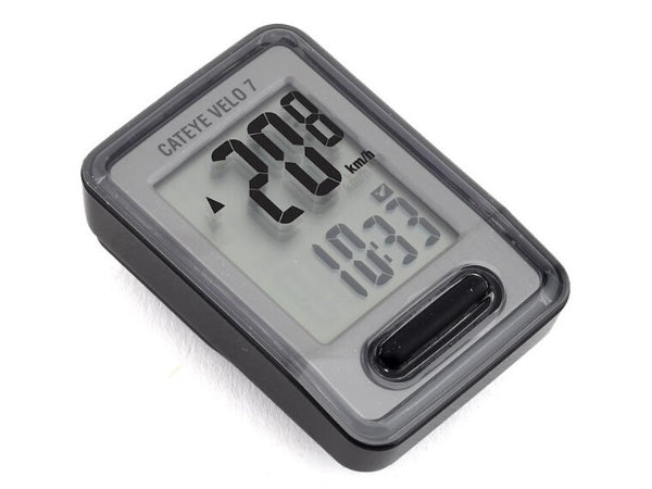 CatEye Cyclocomputer Velo 7 Black CC-VL520 (Wired)