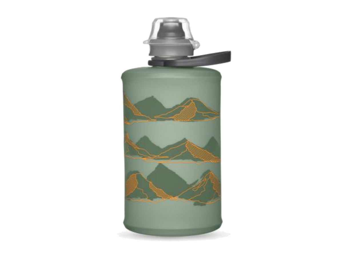 Hydrapak Stow Flexible Bottle-Mountain Edition-Sutro Green (350ml)