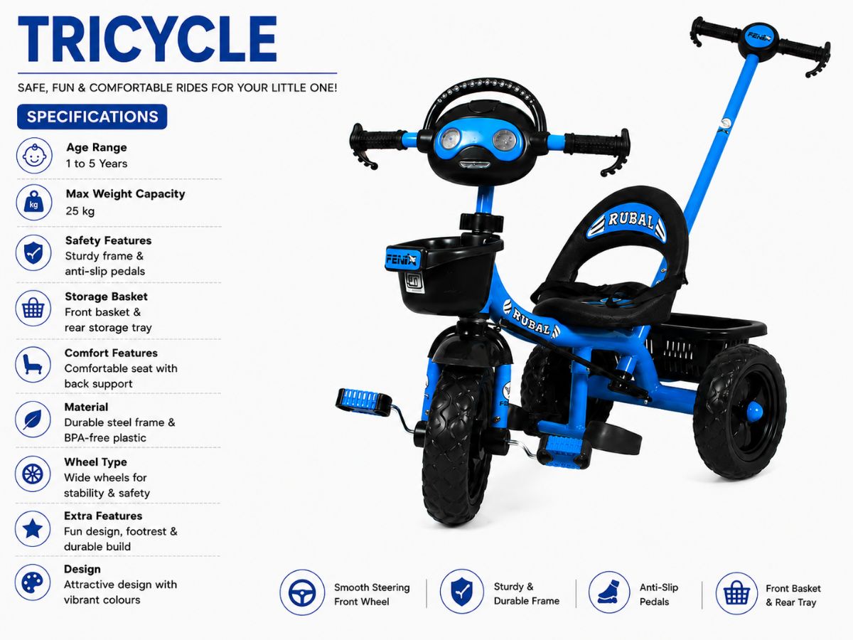 Four Diamonds Rubal  Navigator with head Light Tricycle